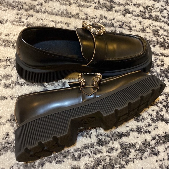 Gucci Black Dionysus Cordovan Lux Loafers Flats - Picture 7 of 11